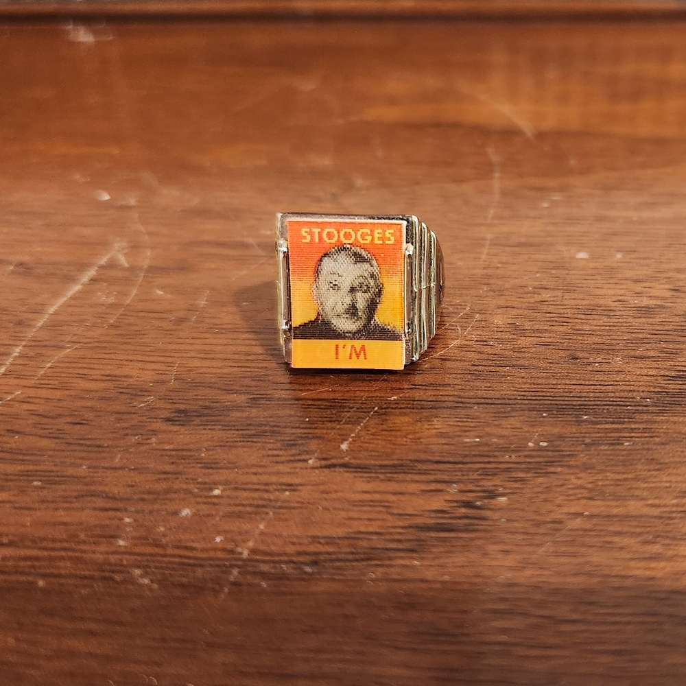 Stooges Orange and Silver Kids Ring